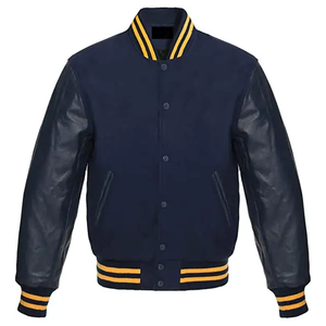 Wholesale Custom <b>Men's</b> Baseball Varsity <b>Jacket</b> Latest Design <b>Long</b> Sleeve Plain Blank CollegeBaseballjacket for <b>men</b> DDP Shipping - Product Image 1