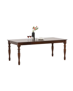 Luxury Solid Wood 8 Seater Dining Table Set Brown <b>Upholstered</b> <b>Chairs</b> Carved Back Classic Walnut Finish Home Furniture - Product Image 1