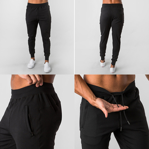 Nuevos pantalones de chándal en blanco, pantalones deportivos de pista, pantalones de entrenamiento con logotipo personalizado, pantalones ajustados de compresión para correr y trotar para hombres - Product Image 4