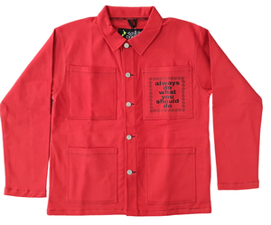 Veste en coton sergé blanc avec logo personnalisé pour hommes, vêtements de travail d'hiver, manteau de travail avec de la cire épaisse, grande taille pour la saison de printemps - Product Image 1