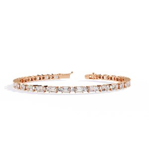 Pulsera de tenis de diamante cultivado en laboratorio de corte esmeralda clásico fabricante de pulseras de moissanita para joyería de mujer - Product Image 6