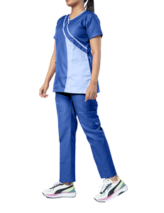 Wholesale Unisex <b>Nurse</b> Uniform 2 Piece Jersey Spandex Stretch Scrub Set Custom Logo Hospital Medical Scrub Jogger Sets - Product Image 4