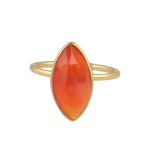 Anillo de piedras preciosas de ónix rojo Natural de plata de ley de Venta caliente, joyería para mujer, regalo para ella, fabricante de joyería fina Demi - Product Image 1
