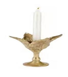 Bougeoir en aluminium massif de qualité supérieure Nouveau bougeoir en métal finition or design antique - Product Image 1