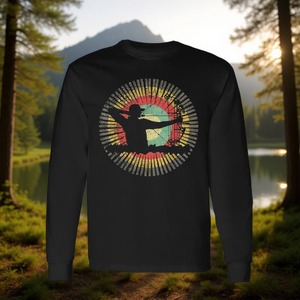 Camiseta de manga larga estilo retro de los años 70 para caza con arco, camiseta promocional de estilo retro - Product Image 3
