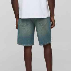Shorts en jean pour hommes, style unique, sur mesure, personnalisez votre propre logo. - Product Image 4