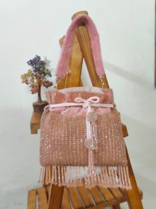 Designer Women High Quality Velvet Party <b>Bag</b> <b>Crystal</b> Embroidered Style With Beads Heavy Embellished Designer Style <b>Bag</b> For Women - Product Image 3