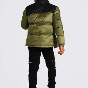 Chaqueta acolchada con soporte recubierto de deporte de invierno para hombre, Sudadera con capucha informal, cierre de cremallera, tela tejida sólida, suministro ODM, temporada de otoño - Product Image 3