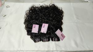 Venta al por mayor 100% Cutícula Alineada Virgen India Raw Human Hair Doble Trama Machine-Straight Bundles Estilo de onda natural - Product Image 3