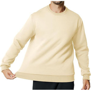Sudadera de cuello redondo de invierno para hombre, jersey de manga larga suave de lana gruesa Interior de algodón cepillado para uso en clima frío - Product Image 3