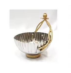 Décoration de table islamique pour le Ramadan, bol en métal pour dattes, fruits secs, plat de service arabe, article de luxe pour la décoration de la maison - Product Image 2