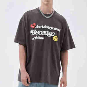 เสื้อยืดคอกลมสำหรับผู้ชายเสื้อคอตตอน100% สำหรับผู้ชายเสื้อยืดธรรมดาพิมพ์ลายพัฟเสื้อเชิ๊ตขนาดใหญ่ออกแบบได้ตาม2025 - Product Image 2