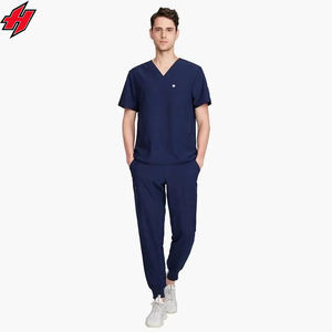 Ropa médica personalizada uniforme elástico azul uniforme de Enfermería del Hospital fabricante uniforme para la enfermera - Product Image 3