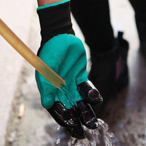 Paume Gants de travail doubles robustes Sécurité canadienne Protection Latex Cuir de vachette Caoutchouc Cuir Nylon Cuir de vachette Polyester pour le jardinage - Product Image 3