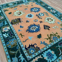 Décoration de salon de luxe moderne Tapis Oushak hauts modernes faits à la main Tapis traditionnel en coton