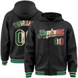 Direct Industry Wholesale Casual Winter Custom Kelly Green White-Red Eagle Mexico 3D Bomber Full-Snap Varsity Letterman Jacket - Product Image 6