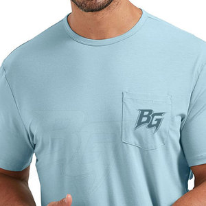 T-shirt en coton et élasthanne tricoté haute performance 260g, coupe ajustée, séchage rapide, extensible, doux et respirant pour l'entraînement et le fitness - Product Image 3