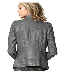 High Quality New <b>Winter</b> <b>Leather</b> 2025 Fashion Pakistani Manufacturer Women Genuine <b>Leather</b> <b>Jackets</b> Breathable Washed Stand Zipper - Product Image 2