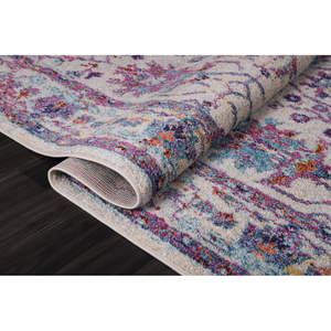 Alfombra Decorativa Vintage Morada con Diseño Floral Desgastado de Netline Home, 80x150cm, 0.0kg, Elegante Juego de Decoración 7658 - Product Image 3