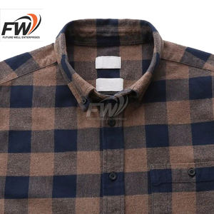 Camisas de Vestir para Hombre de Franela Transpirable de Otoño, Talla Grande, con Logotipo Personalizado de la Mejor Calidad, Manga Larga, 100% Algodón - Product Image 6