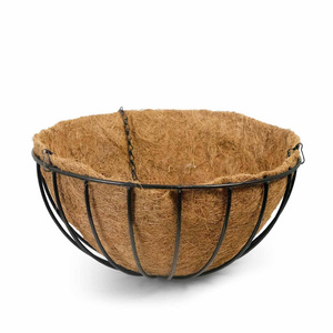 Tapis de remplacement circulaire en fibre de coco naturelle pour jardinière à panier suspendu en métal - Product Image 1