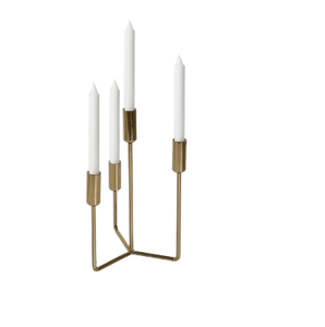 Bougeoirs faits à la main en métal disponible de finition d'or de ventes d'usine bougeoir en métal attrayant moderne de concepteur - Product Image 1