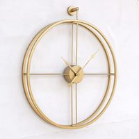 Horloge murale en métal noir et or, géométrique abstraite moderne, de luxe, décorative, à quartz, pour salon, chambre, bureau, anniversaire