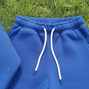 ชุดวอร์มพิมพ์ลายโลโก้แบบกำหนดเอง ประดับด้วยคริสตัล ผลิตจากโรงงาน ชุดวอร์มผู้ชายสไตล์วินเทจฟอกสีซีดแบบทำเอง - Product Image 4