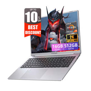 Ordinateurs portables intelligents AI AMD Ryzen 9 Quad Core 144Hz 15,9 pouces Type C USB3.2 Boîtier métallique 16 Go DDR5 512 Go SSD+HDD Windows 10 Étudiant - Product Image 1