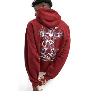 Sweat-shirts en molleton pour hommes personnalisés OEM, impression numérique, écologiques, respirants, polyester/coton, séchage rapide, marque privée - Product Image 2