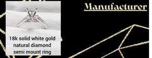Fine Jewellery Precious High Quality 14k Solid White Gold Real Diamond Round Shape Luxury Solitaire <b>Ring</b> for Wedding Gift - Product Image 5