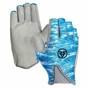 Guantes de pesca de su propio estilo-Guantes de pesca con un logotipo personalizado Guantes de pesca sublimados de medio dedo personalizados - Product Image 1