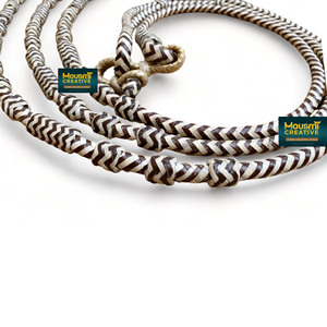 Romal trenzado de cuero crudo flexible, teñido en marrón Habana, para equitación vaquera occidental, con adornos de cuentas decorativas personalizables, OEM, estilo indio. - Product Image 2