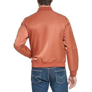 Chaquetas de bombardero de béisbol de alta calidad OEM diseño de logotipo personalizado cremallera cuello alto chaqueta de béisbol universitaria informal para hombres - Product Image 3