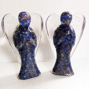 Pierre précieuse Orgone Lapis Lazuli Anges en vrac quantité Top Quality Handmade Agate Sculptures acheter chez Amayra Crystal Exports India - Product Image 4
