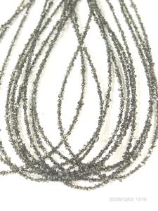 Cuentas de Cuarzo Herkimar con Recubrimiento de Diamante, Color Gris Oscuro Natural, Calidad AAA, Tamaño 2-3 mm - Product Image 4