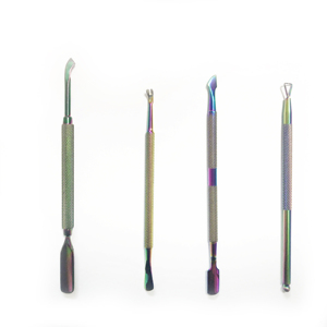 Herramientas para quitar esmalte de uñas en gel Empujador de cutículas y pinzas para cutículas de doble punta - Product Image 4