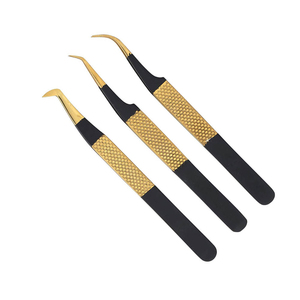 Pince à cils en acier inoxydable enduit arc-en-ciel de qualité supérieure outils de précision pour extensions de cils pince à cils colorée - Product Image 2