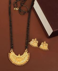 Cena elegante cuenta negra tradicional Mangalsutra para mujeres boda y uso diario a precios al por mayor - Product Image 1