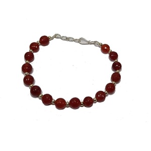 High Quality <b>Bracelet</b> Red Carnelian Nugget Faceted Round <b>Bracelet</b> Gemstone Healing Fashion Jewelry <b>Men</b> and Women Gift Energy - Product Image 1