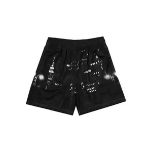 ชุดกีฬาผู้ชายแบบสตรีทแวร์ กางเกงขาสั้นสำหรับออกกำลังกายและมวยปล้ำ มีซิปและกระเป๋า ผลิตจากโพลีเอสเตอร์ ขนาดและแบบสั่งทำได้ - Product Image 5