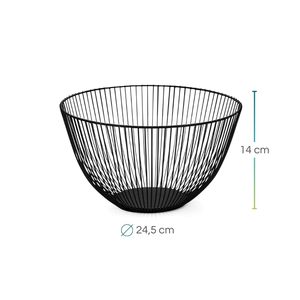 2 centrotavola di design in metallo nero 24.5x14 cm per interni per decorazioni di frutta e Dessert - Product Image 2