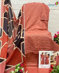 Pakistani Cotton / <b>Chikankari</b> Work <b>Suits</b> Faisalabad Cotton Polyester Fiber 100% Polyester Ladies Salwar Latest 2025 Design - Product Image 3