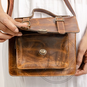 Genuine Leather Fashion Designed Plain Leather Women Sling <b>Bag</b> Stylish Women Handbags - Product Image 6