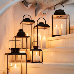 Diseño elegante, pintura personalizada, soporte de Metal dorado y vidrio, portavelas para regalo de Navidad, decoración del hogar - Product Image 3