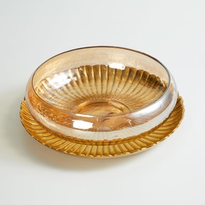 Soporte de chocolate con diseño curvo a mano en forma redonda con soporte de chocolate pulido dorado para servir chocolate y postre - Product Image 5