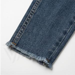 Jeans en denim décontractés pour femmes, coupe skinny taille haute, look propre, taille extensible, grande taille, couleur personnalisée, pantalon en coton pour l'hiver - Product Image 6