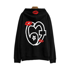 Sudadera con capucha con cremallera completa de alta calidad para hombre personalizada 100% algodón French Terry Blank Drop Shoulder Puff Printing Hoodie para hombre - Product Image 2