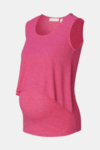 Camiseta sin mangas de maternidad de secado rápido para mujeres embarazadas Chaleco de mujer con blusa de lactancia con diseño Racer-Back - Product Image 5
