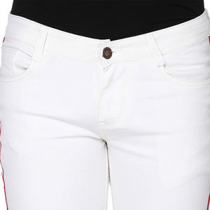 Pantalon en jean plissé délavé délavé pour homme, coupe régulière, taille haute, jambe large, design rétro américain - Product Image 6